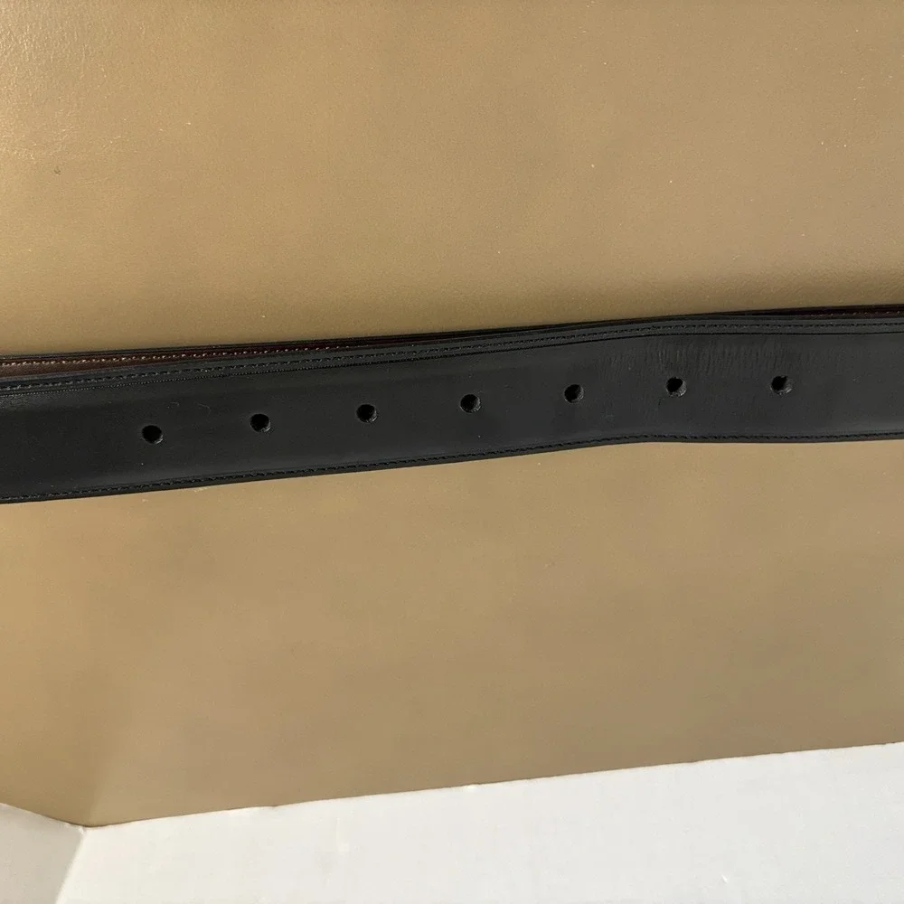 Genuine leather men's black belt Size XXL (50